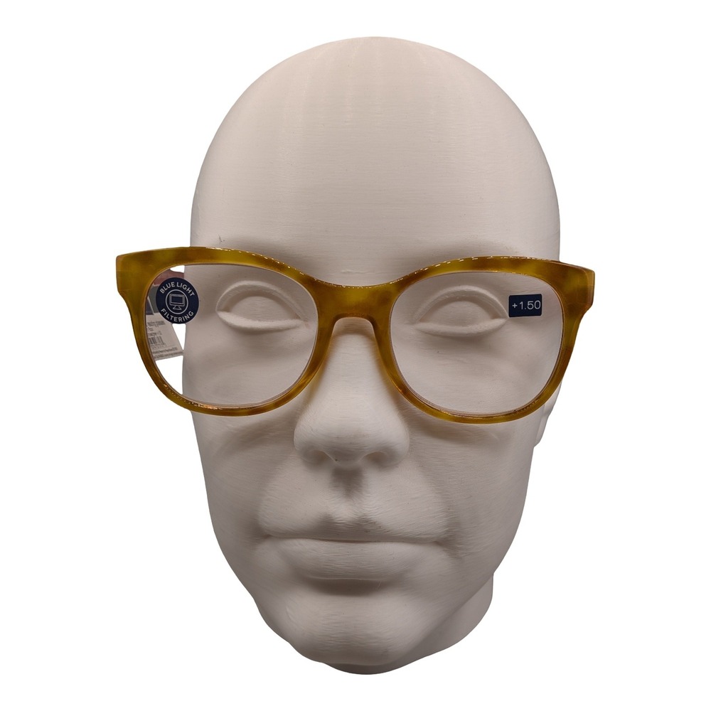 Peepers Light Bright Focus Blue Light Reading Glasses +1.50 Honey Tortoise Green